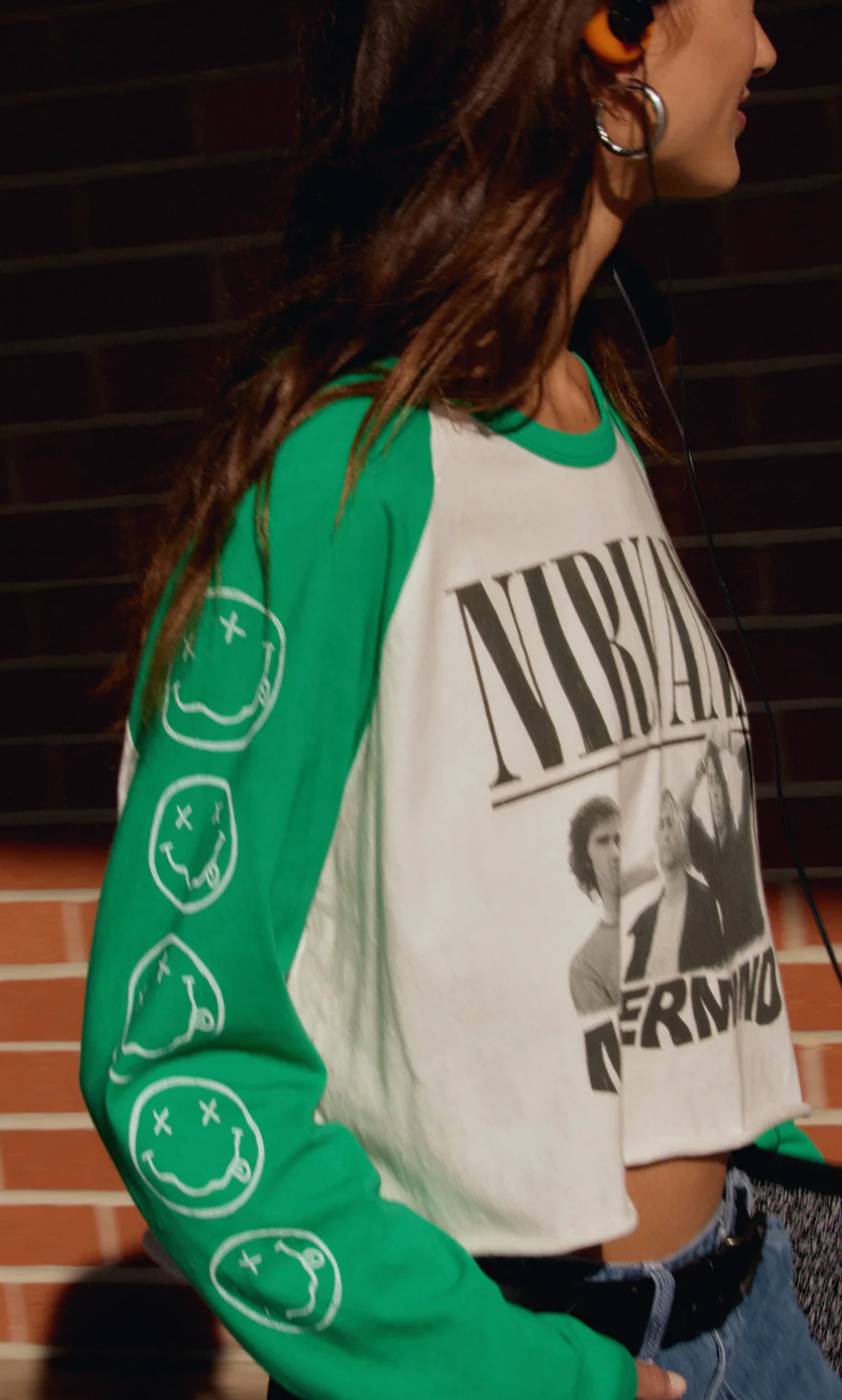 Nirvana Crop Raglan Tee