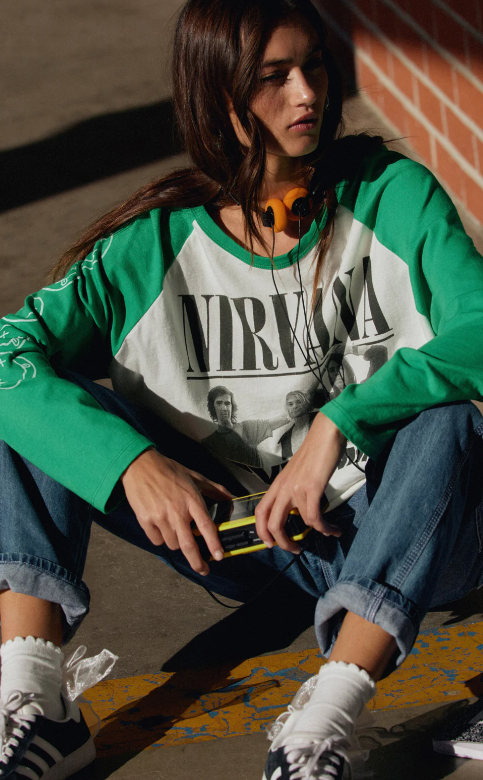 Nirvana Crop Raglan Tee