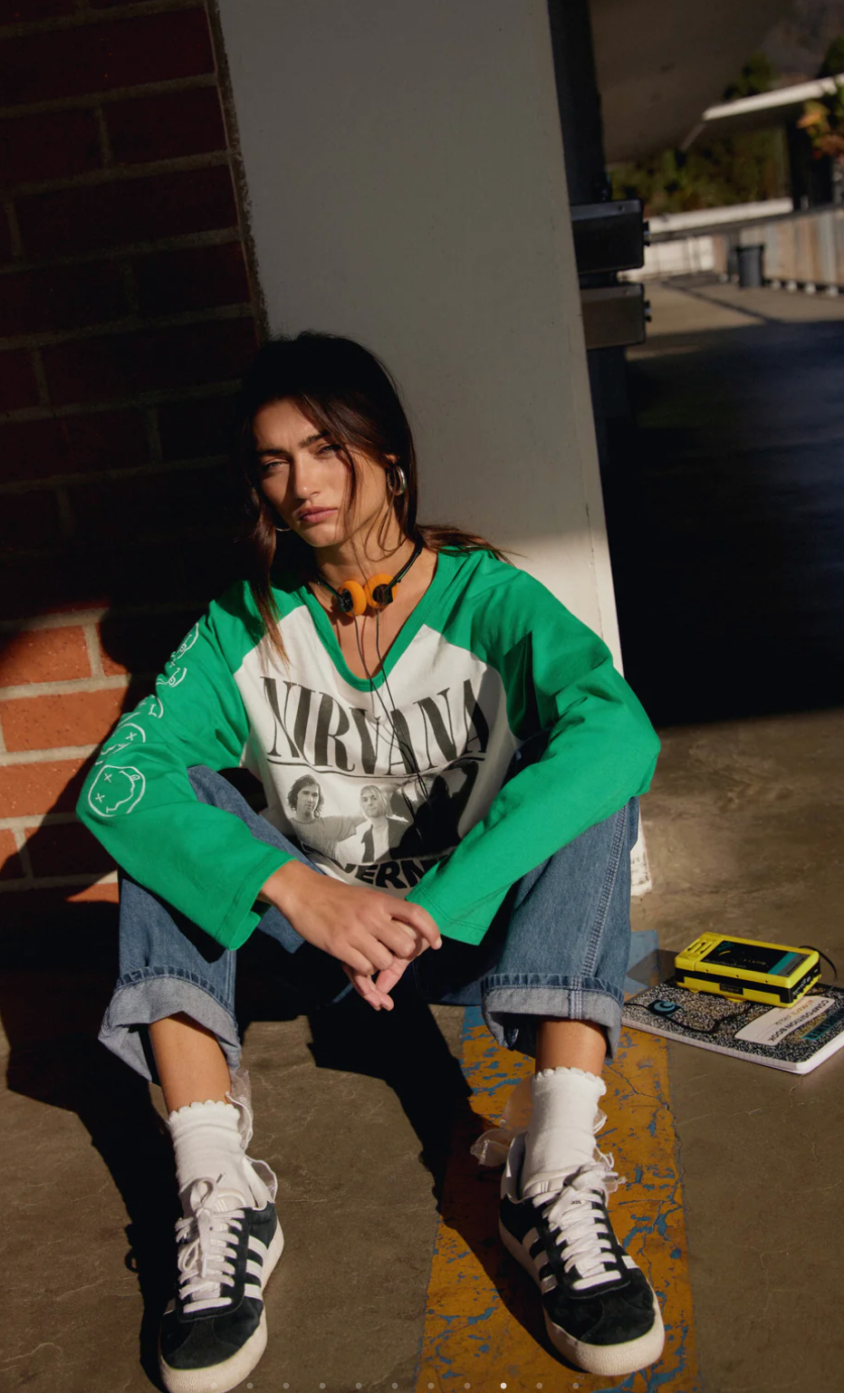 Nirvana Crop Raglan Tee