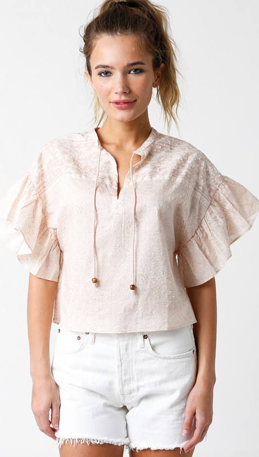 Reagan Flutter Sleeve Top