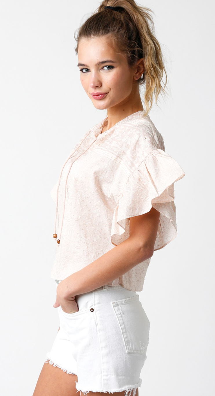 Reagan Flutter Sleeve Top