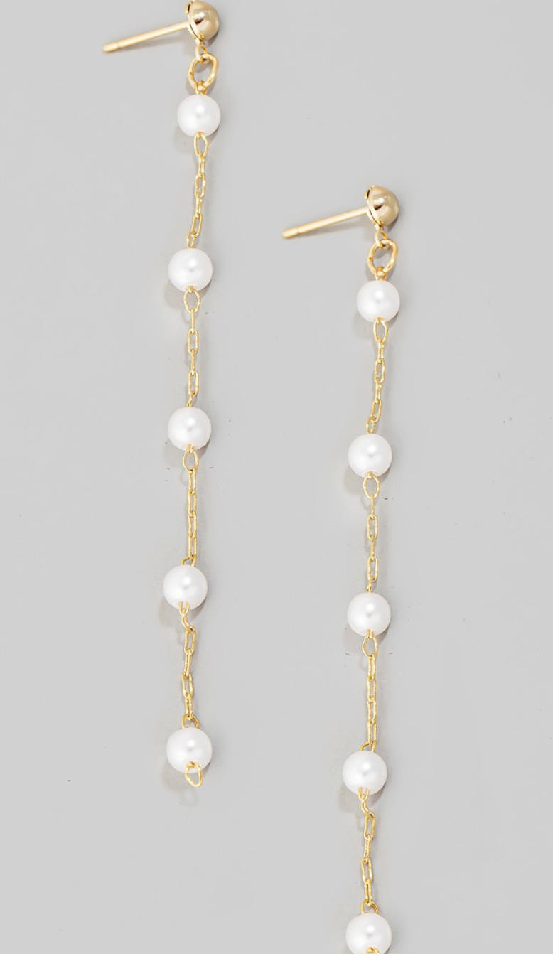 Pearl Chain Earrings