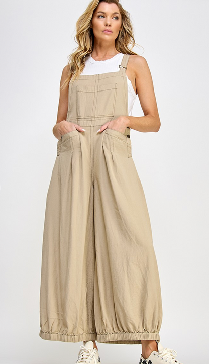 Sand Overall Jumpsuit