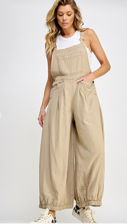 Sand Overall Jumpsuit