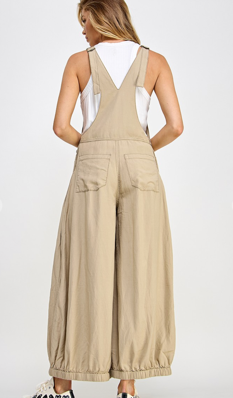 Sand Overall Jumpsuit