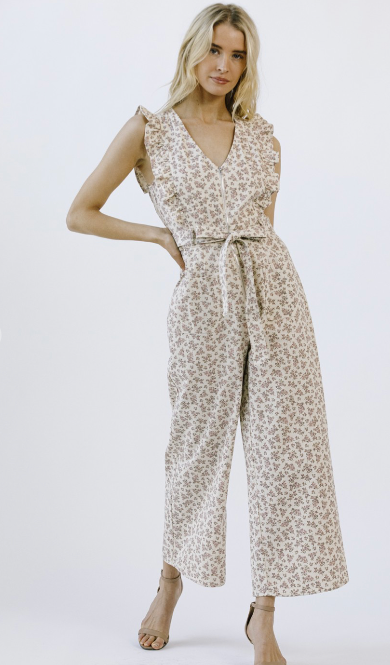 Minnie Floral Ruffle Jumpsuit