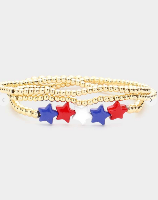 USA Star Bracelet Set