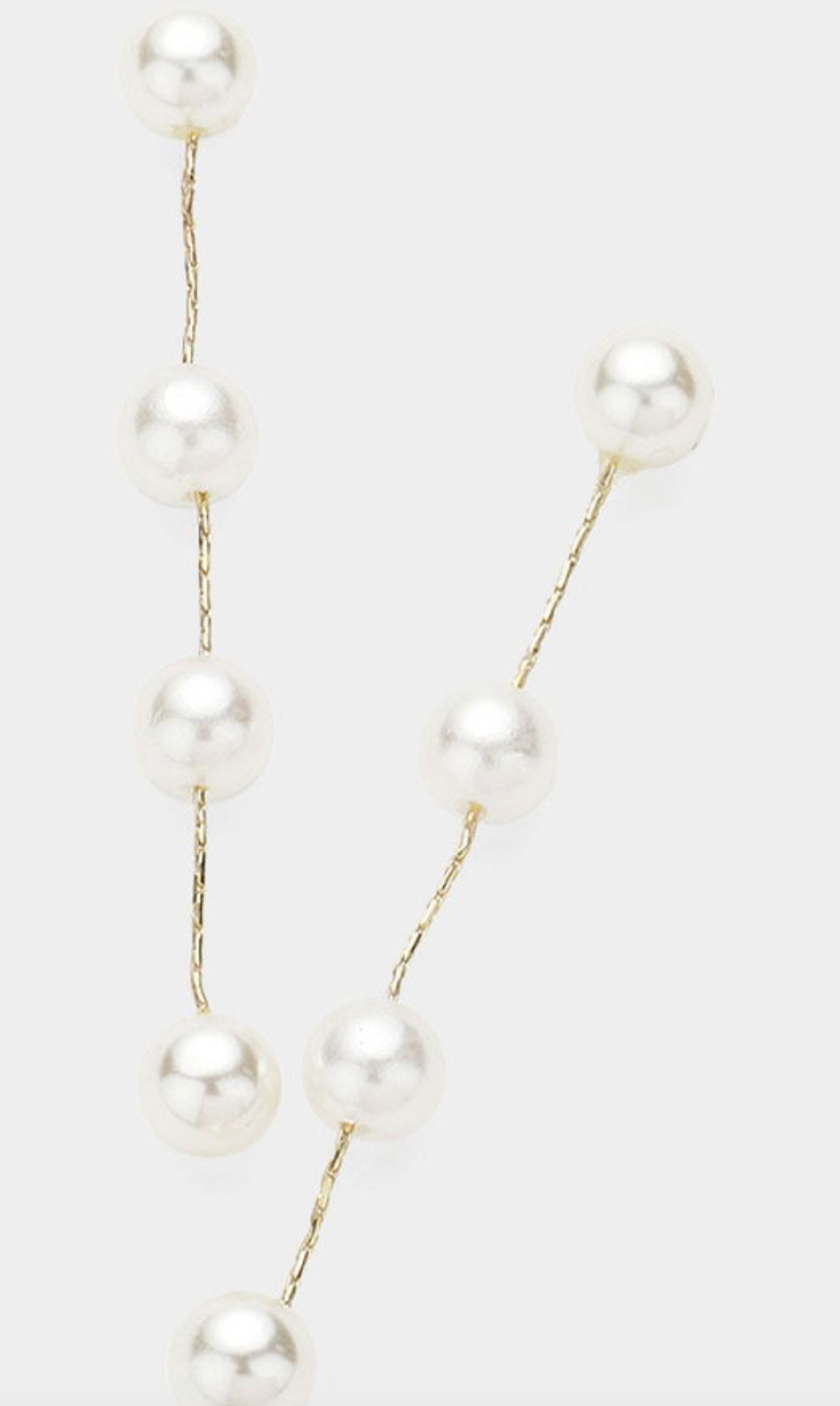 Linear Pearl Earrings