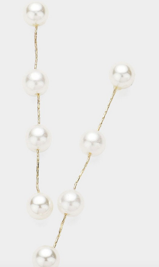 Linear Pearl Earrings