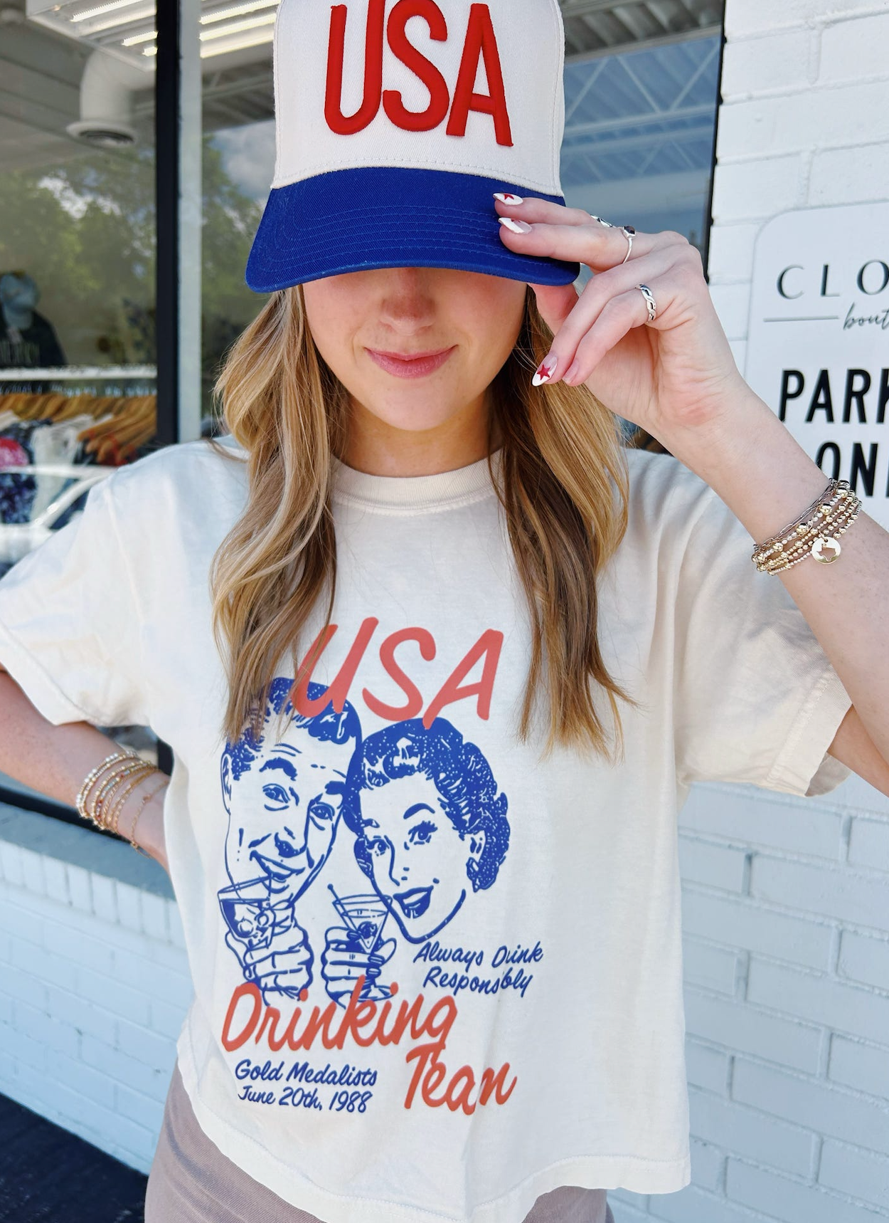 USA Drinking Team Graphic T-shirt