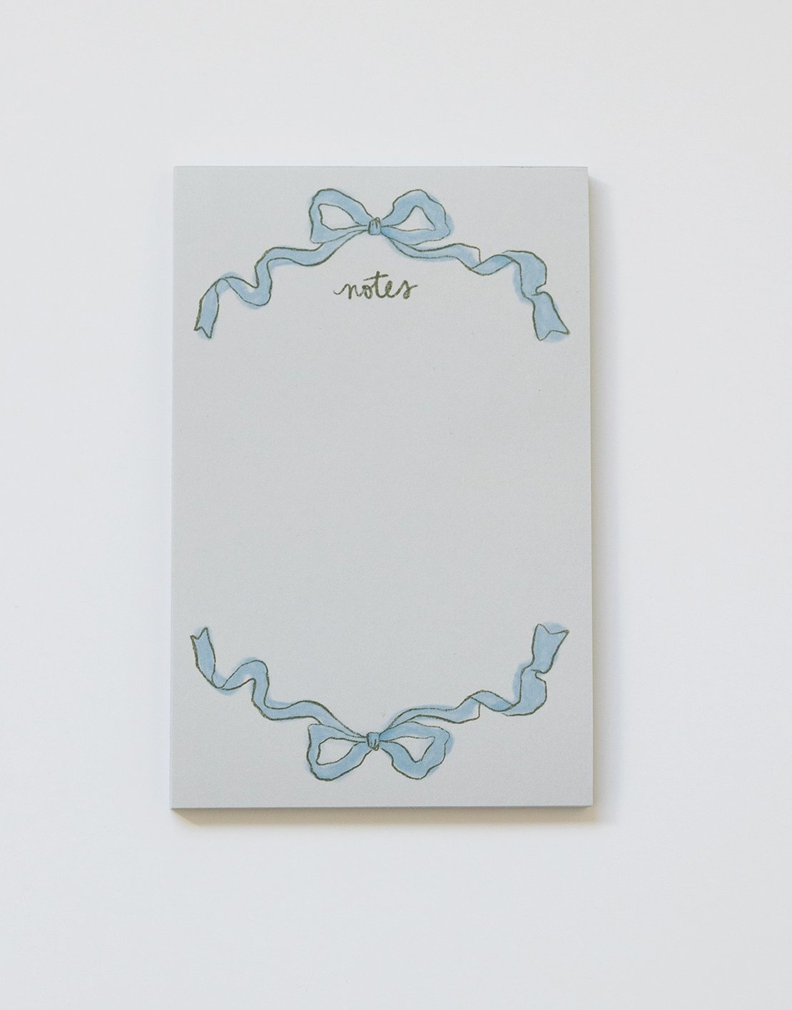 Blue Ribbon Bow Notepad