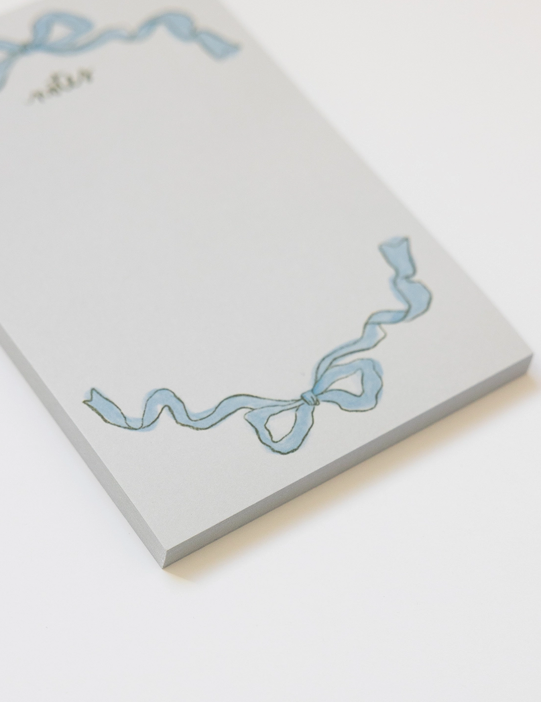 Blue Ribbon Bow Notepad