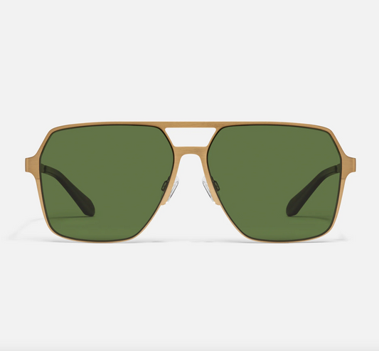 Backstage Quay Polarized Sunglasses - Brown Bronze/ Green