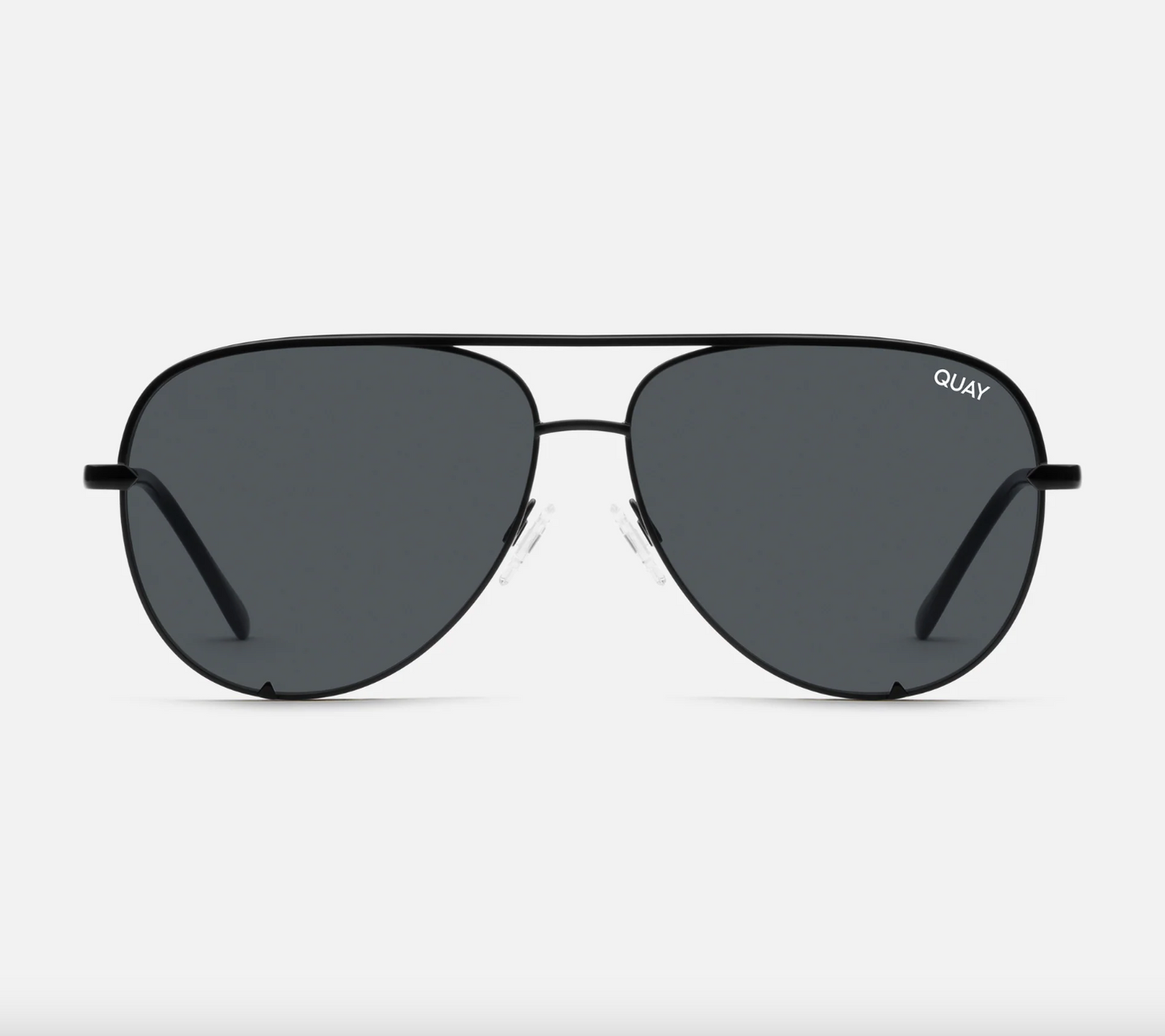 High Key Quay Sunglasses - Black/ Smoke