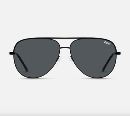 High Key Quay Sunglasses - Black/ Smoke