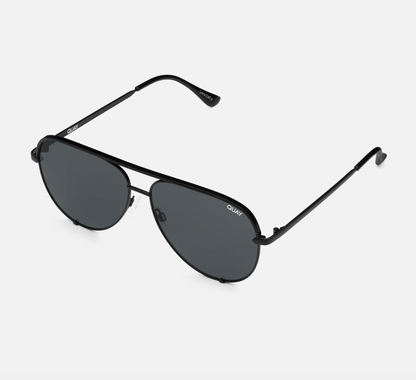 High Key Quay Sunglasses - Black/ Smoke