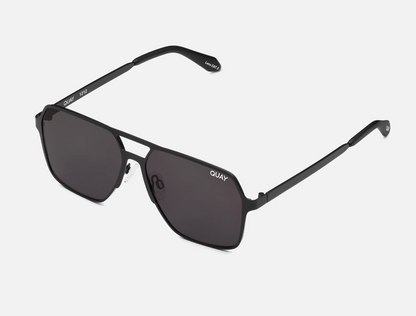 Backstage Pass Quay Polarized Sunglasses - Matte Black/ Black