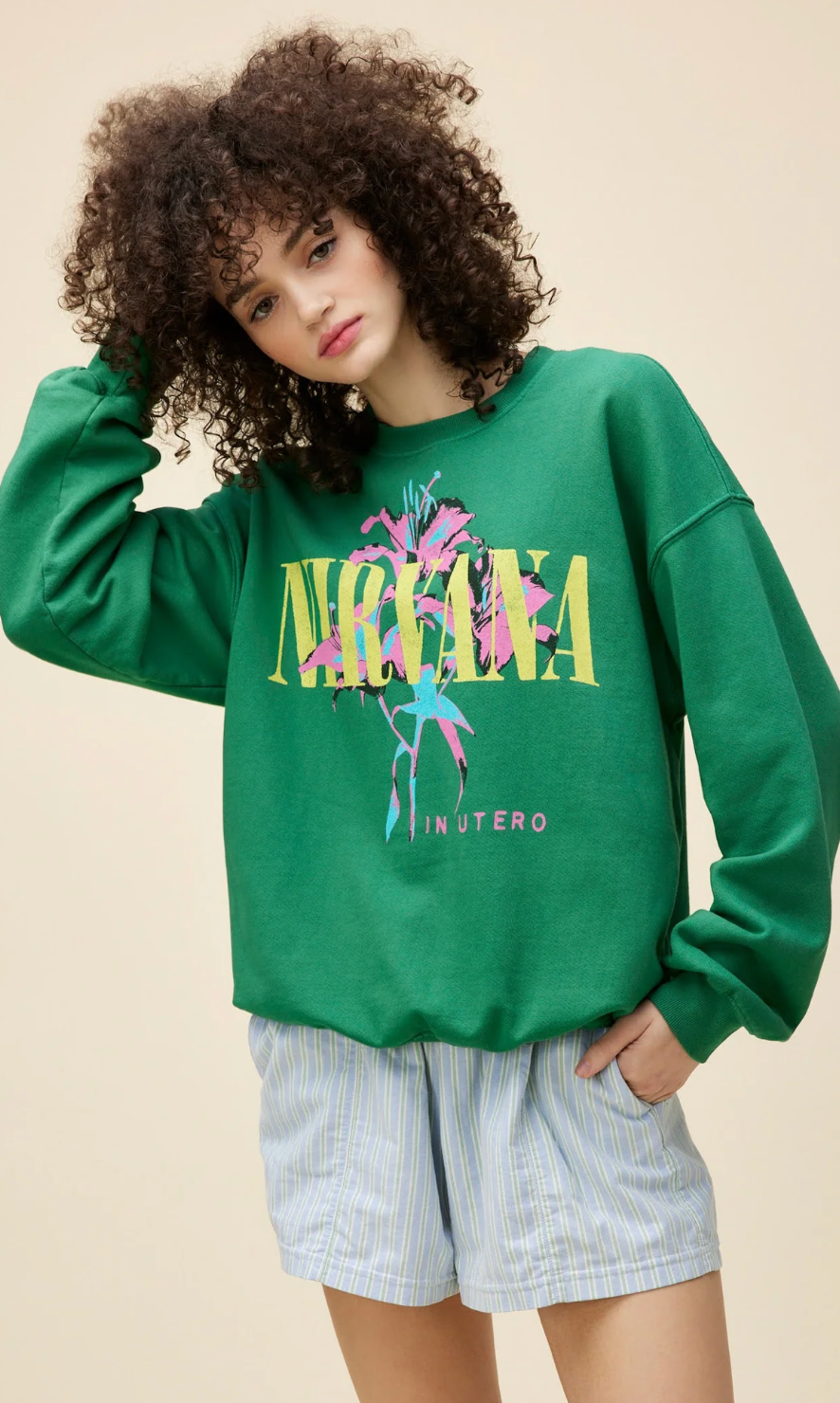 Nirvana Lilies Boyfriend Crewneck