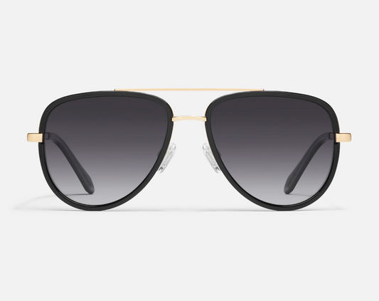 All In Medium Quay Sunglasses - Black/Gold