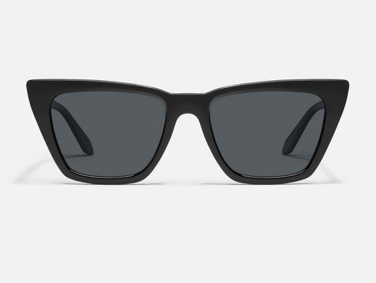 Call the Shots Polarized Quay Sunglasses - Black/ Smoke