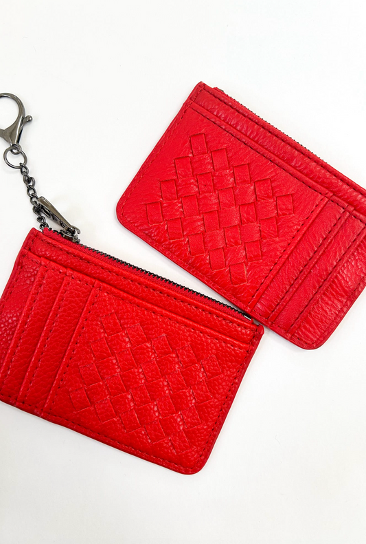 Key Chain Wallet Red