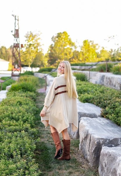 Slouchy Collared Polo Dress Taupe