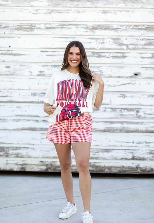 Plaid Boxer Shorts Red