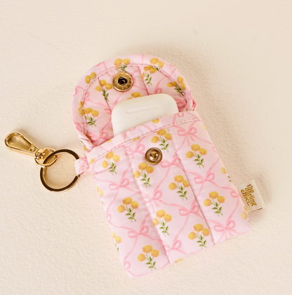 Marigold Lane Pink Earbud Case Keychain