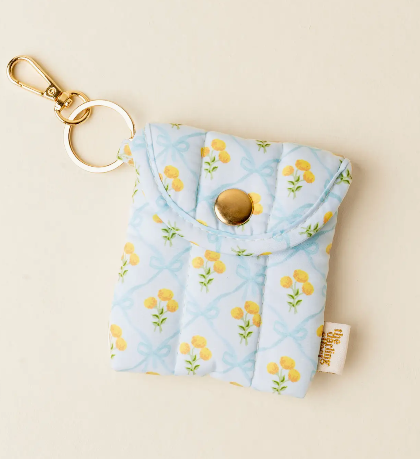 Marigold Lane Blue Earbud Case Keychain