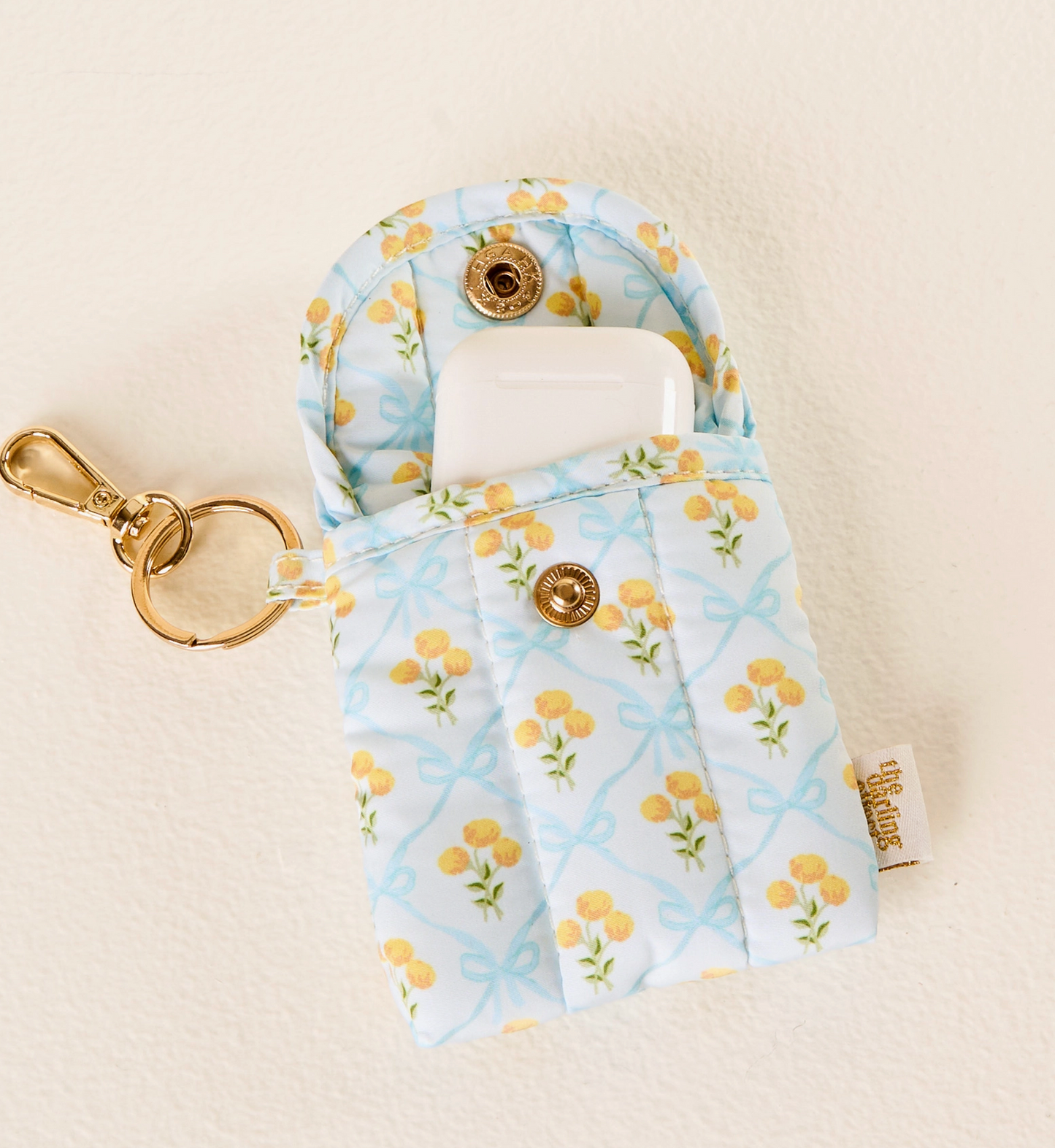 Marigold Lane Blue Earbud Case Keychain