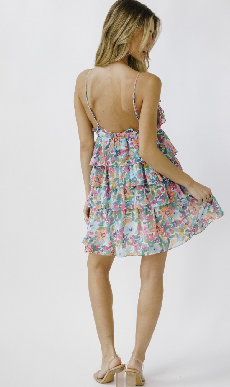 Bri Tropical Floral Dress