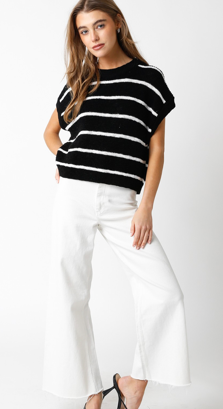 Melanie Stripe Knit Top