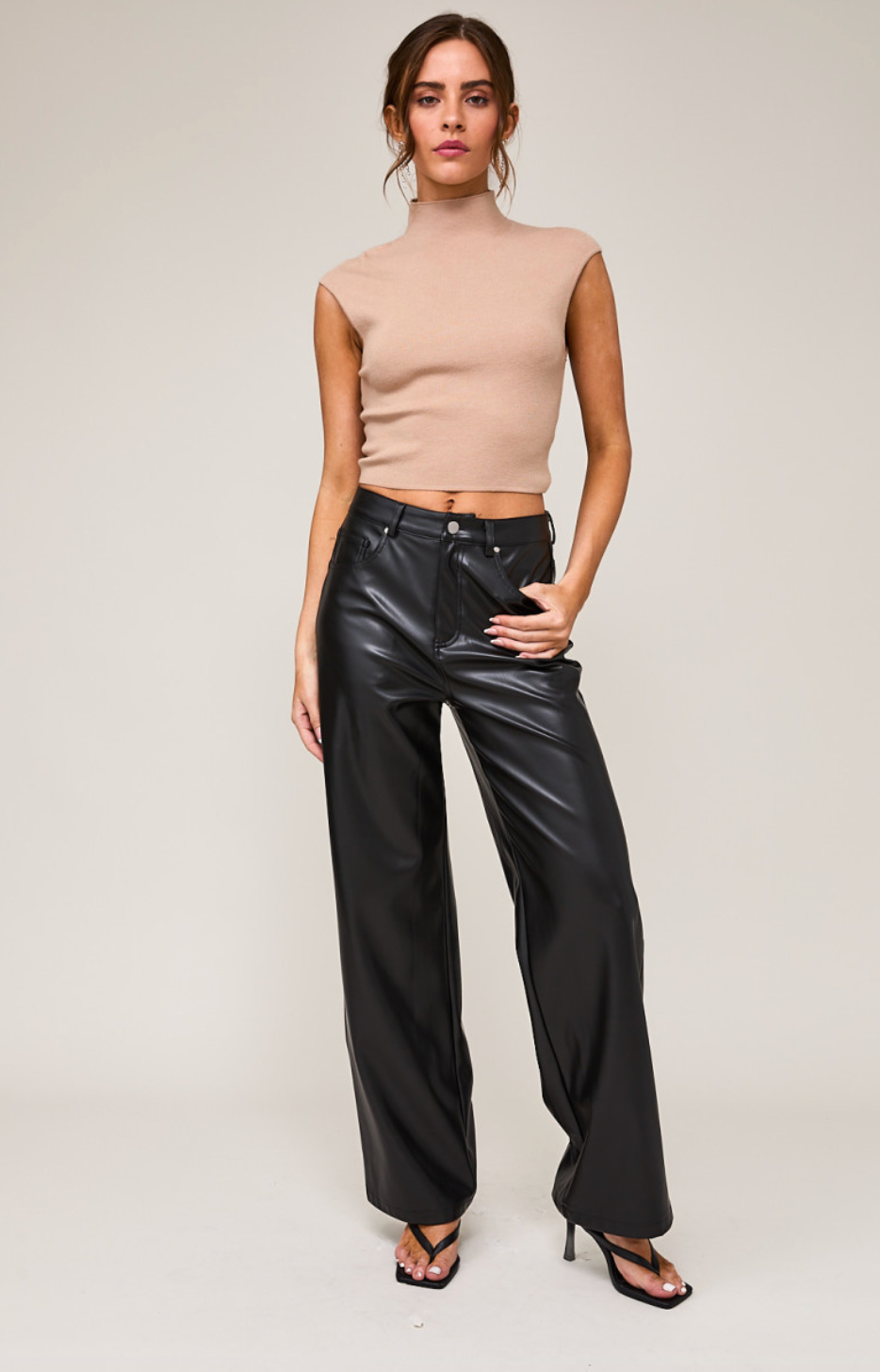 Perfect Pleather Pants Black