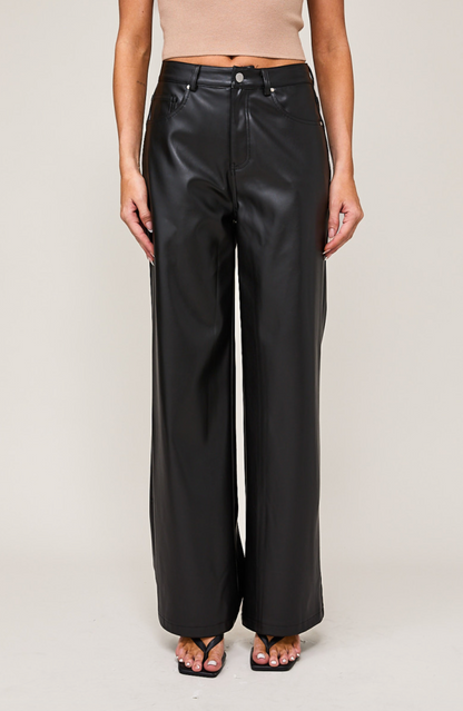 Perfect Pleather Pants Black