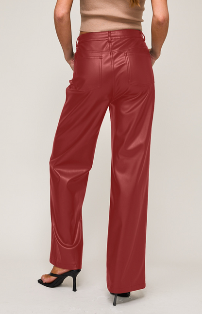 Perfect Pleather Pants Red