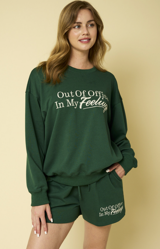 In My Feelings Sweatshirt Short Set of 2