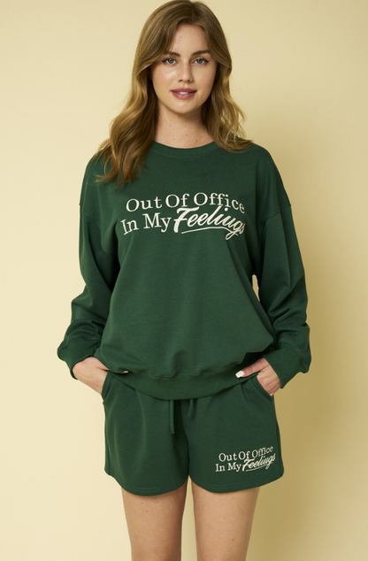 In My Feelings Sweatshirt Short Set of 2