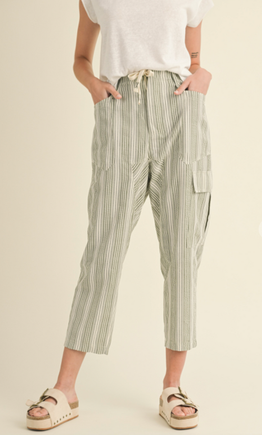 Candace Olive Stripe Pants