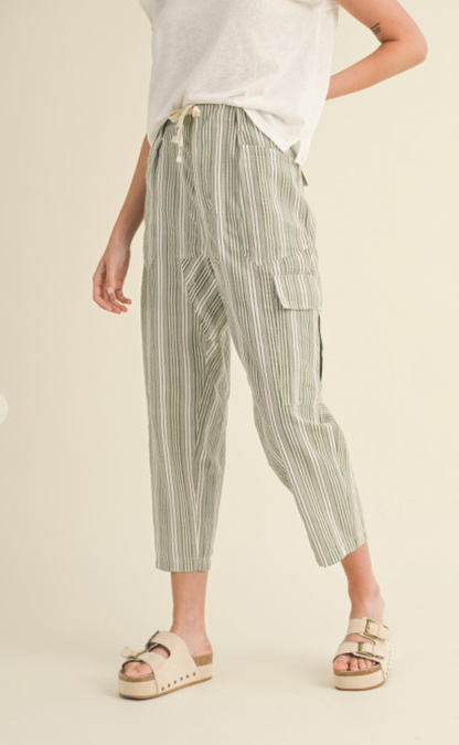 Candace Olive Stripe Pants