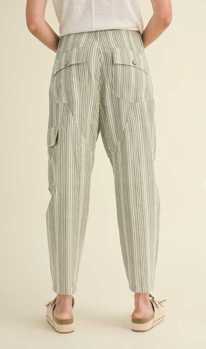 Candace Olive Stripe Pants