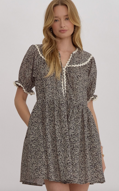 Delaney Scalloped Edge Dress