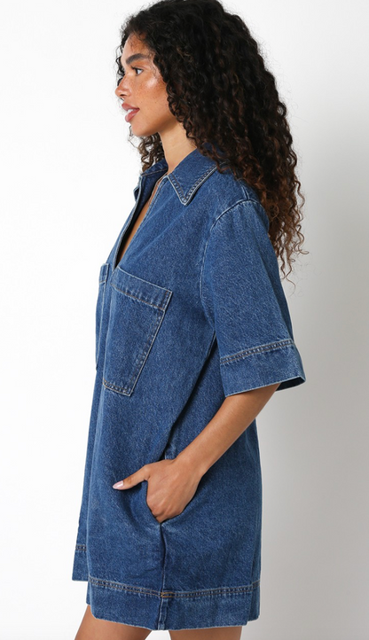 Audrey Denim Shift Dress