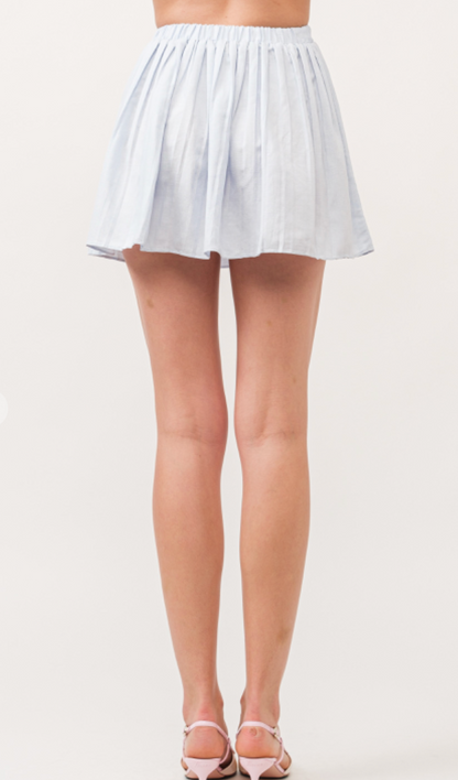 Aria Blue Pleated Skirt