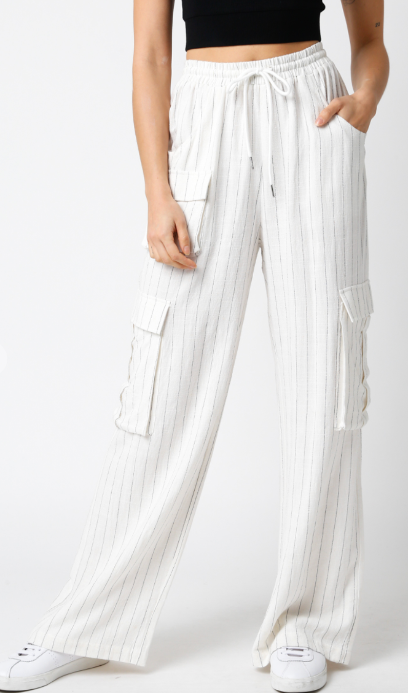 Pinstripe Baggy Lounge Pants