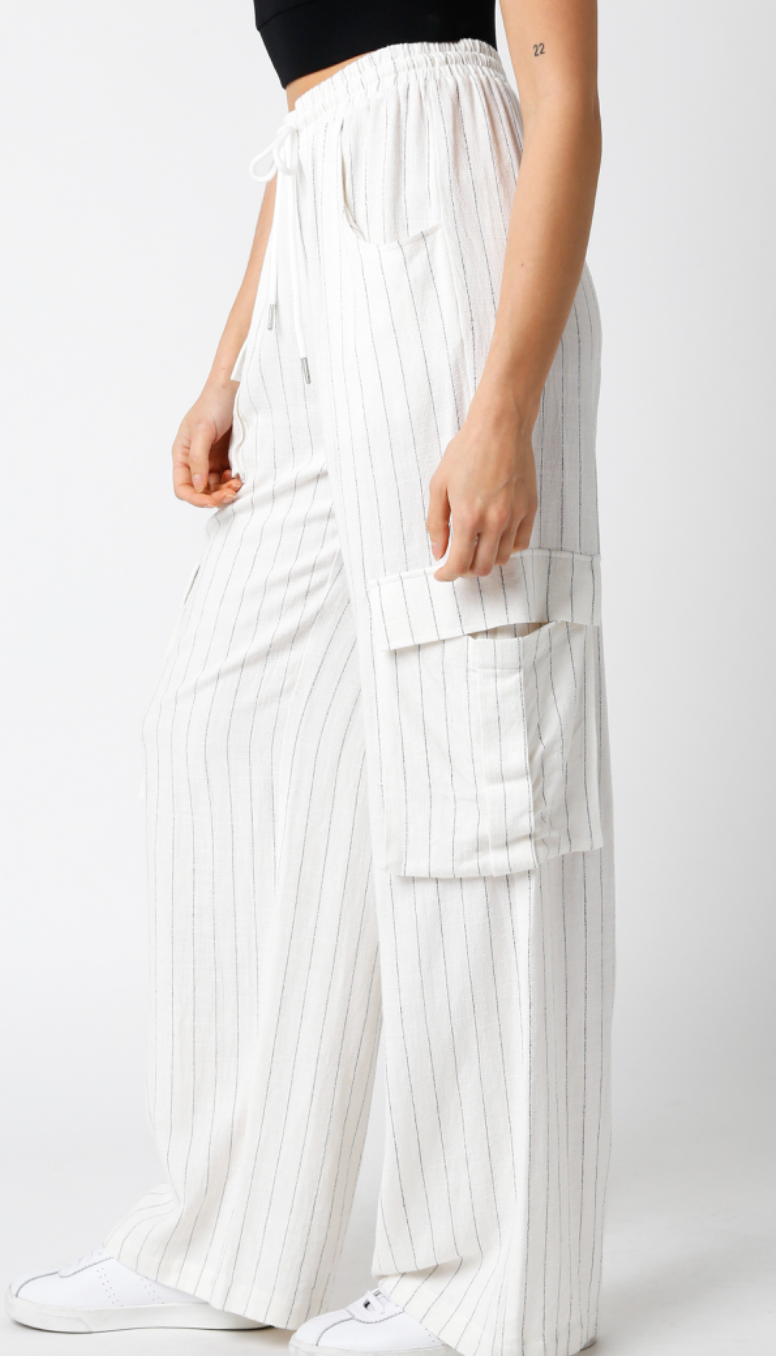 Pinstripe Baggy Lounge Pants