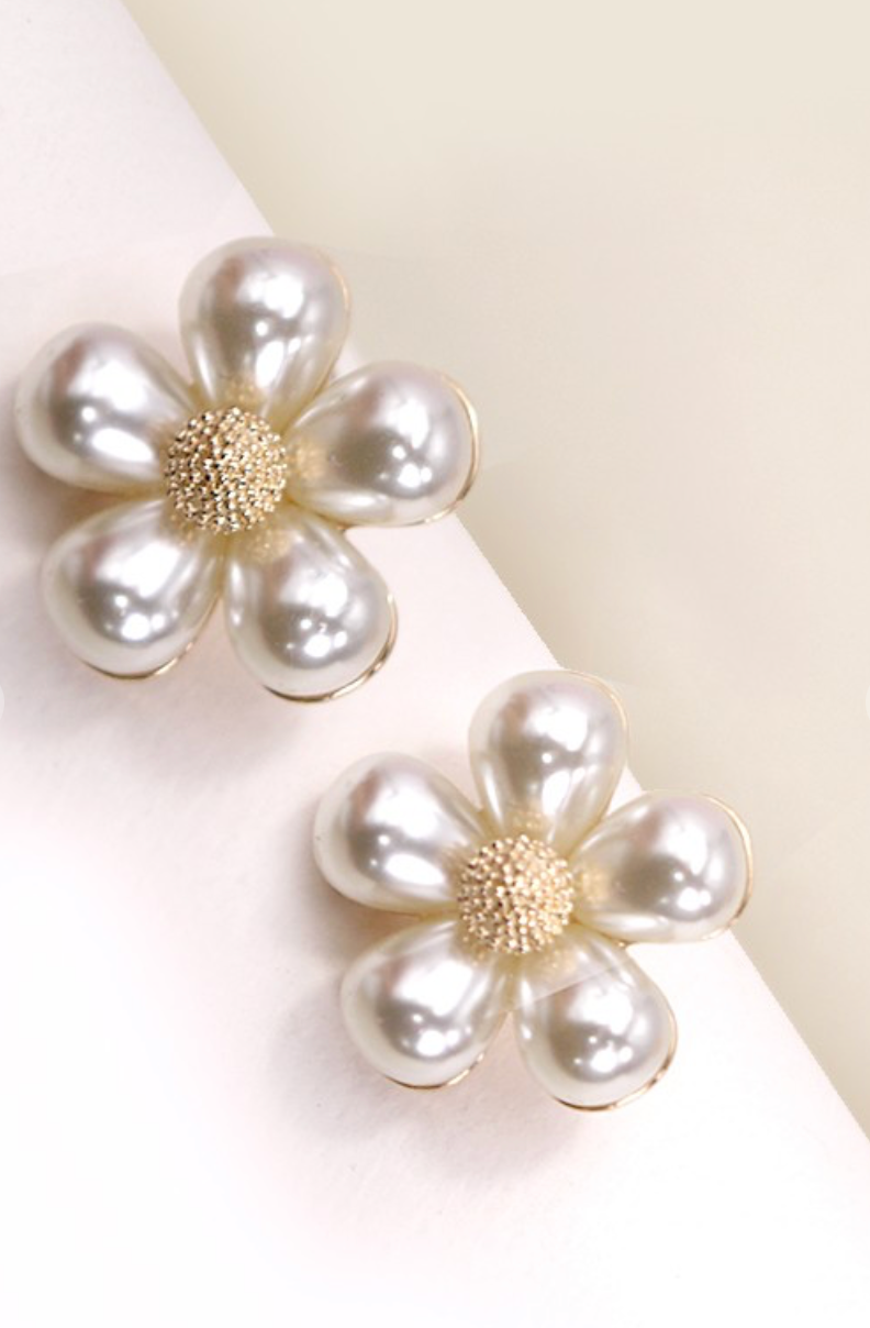 Floral Pearl Studs