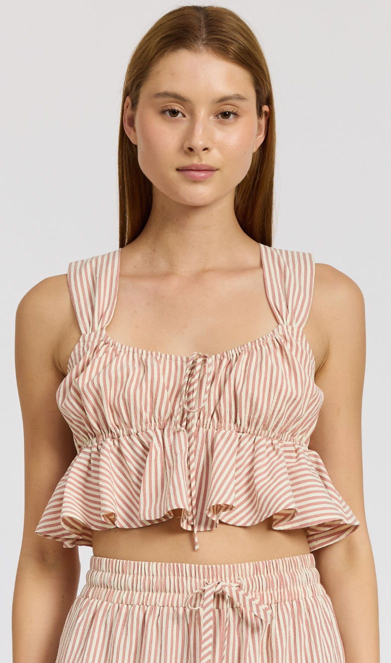 Addilyn Stripe Babydoll Top