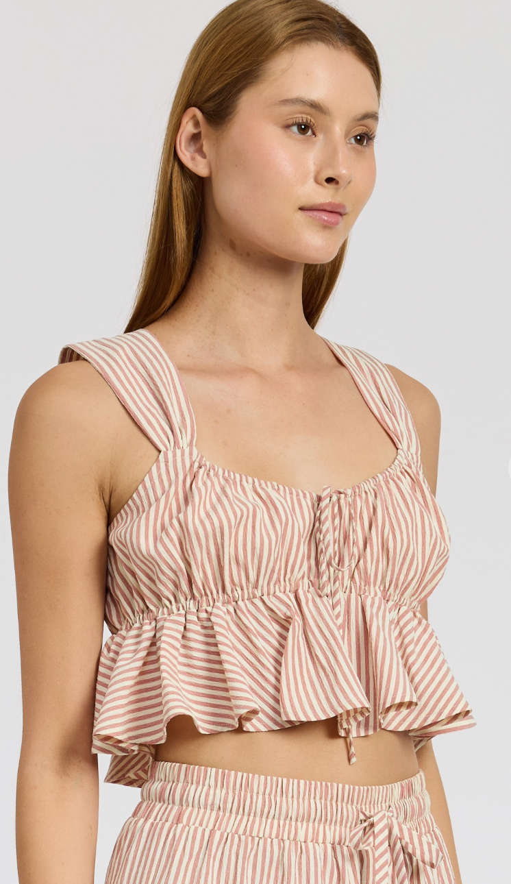 Addilyn Stripe Babydoll Top