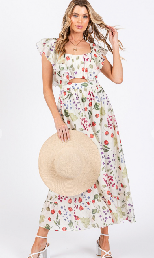 Strawberry Fields Midi Dress