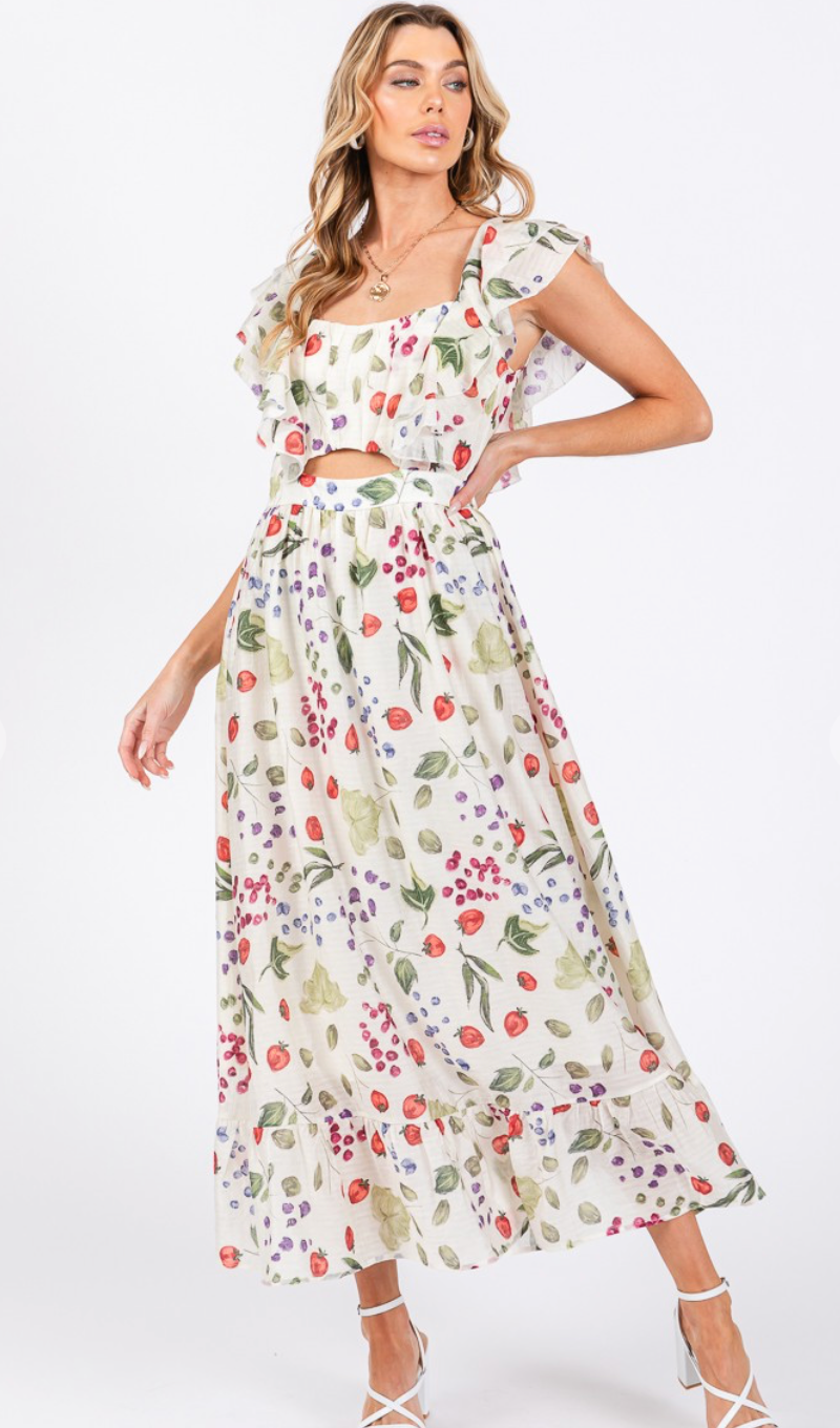 Strawberry Fields Midi Dress